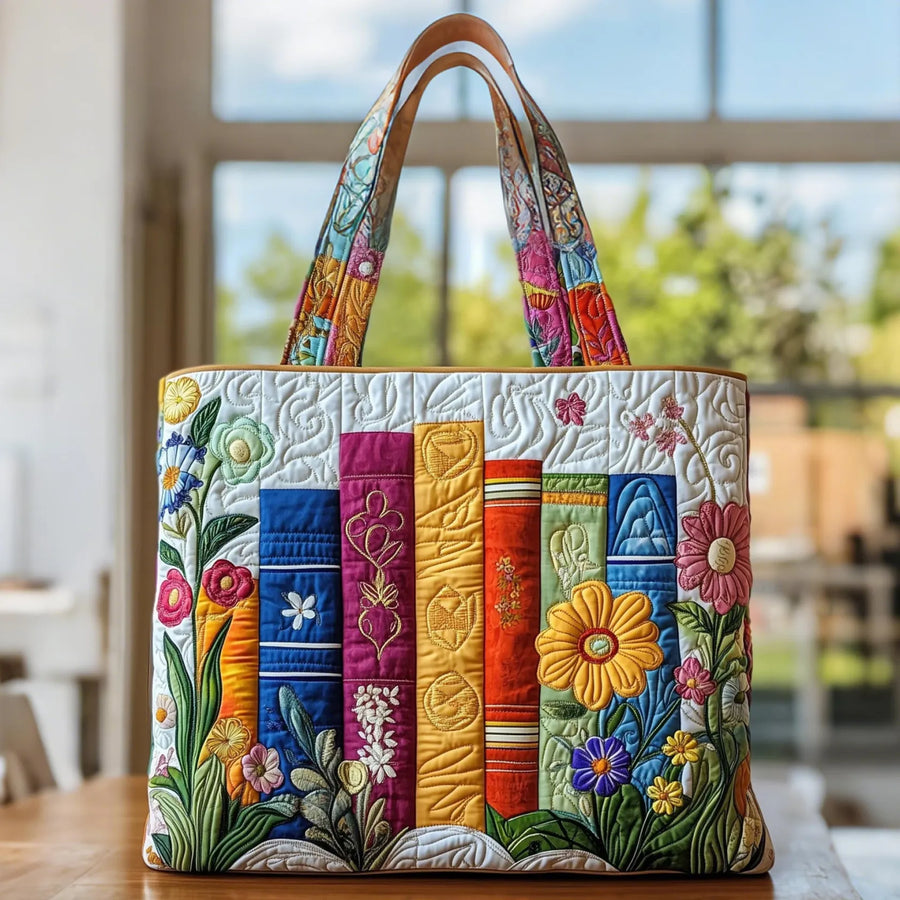 Gunilla | Konstnärlig Väska - Blommig Bibliotek
