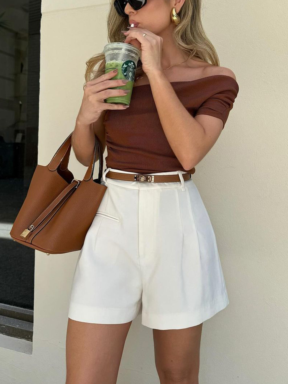 Marloes | Stilig hög midja shorts