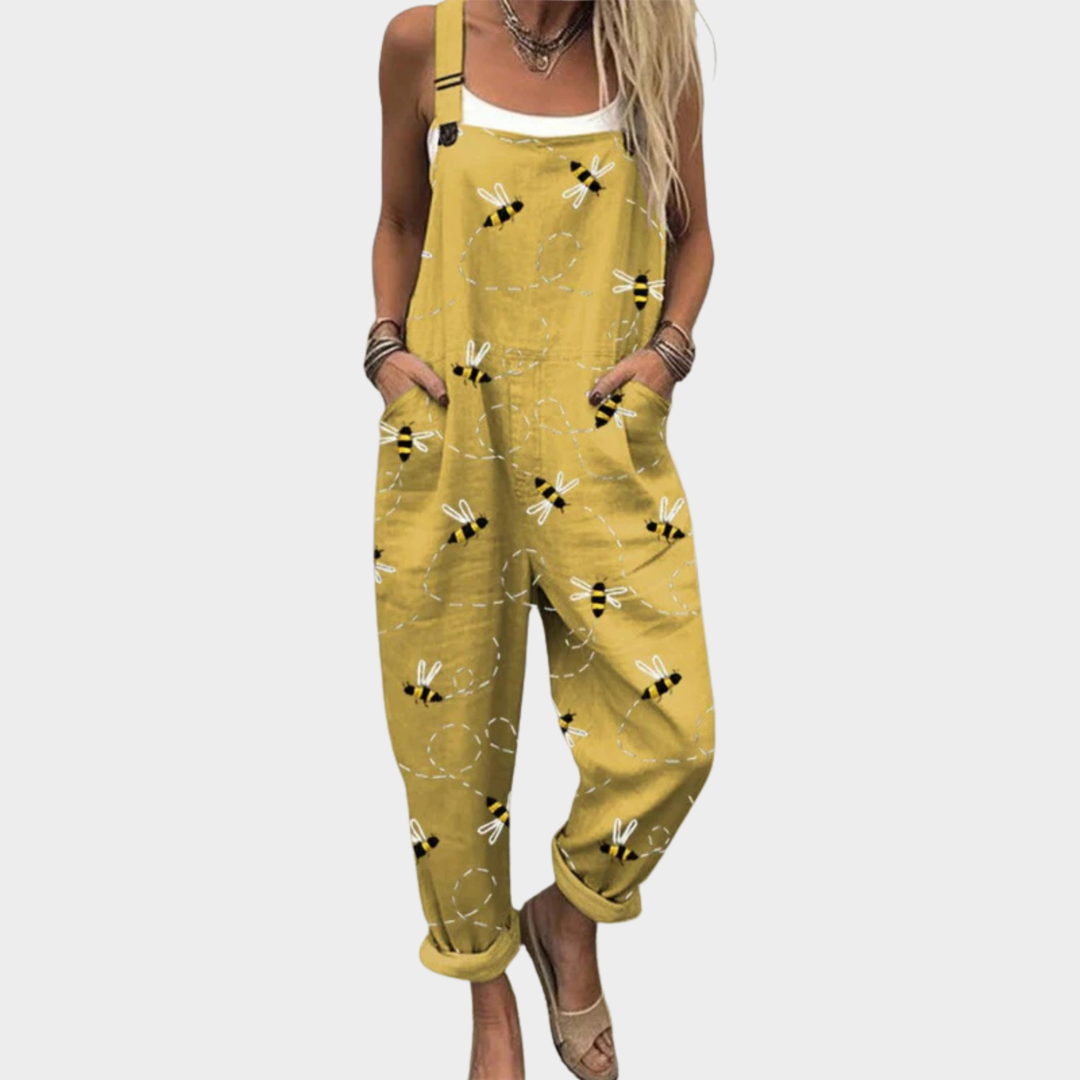 Linda | Avslappnad tryckt jumpsuit