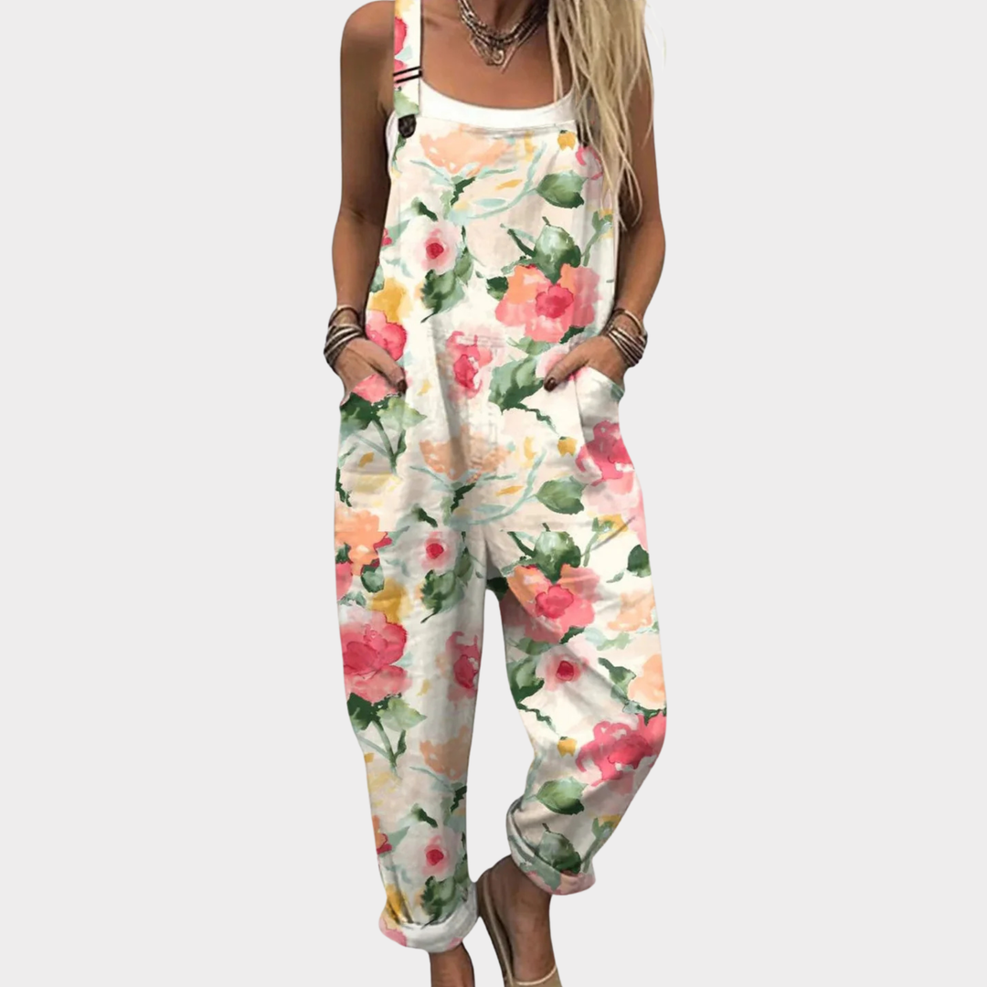 Maria | Avslappnad tryckt jumpsuit