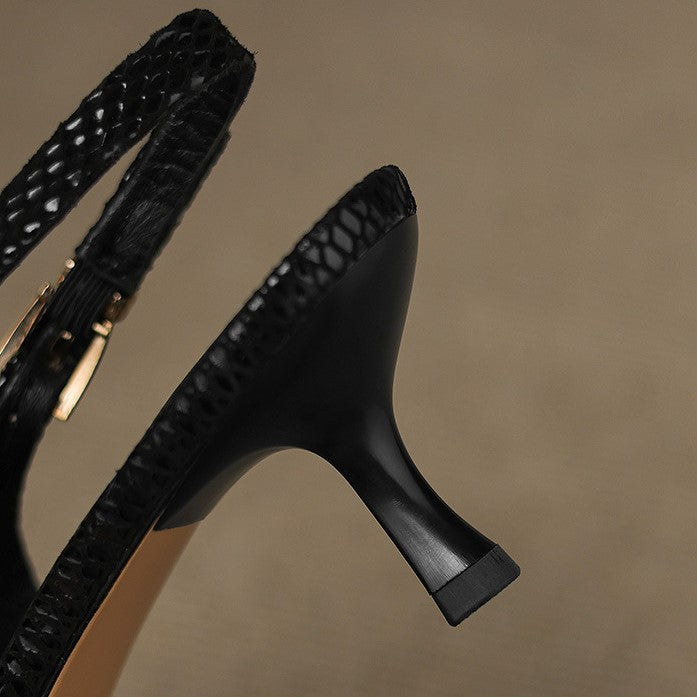 Ylva | Spetsiga Slingbacks med Klack