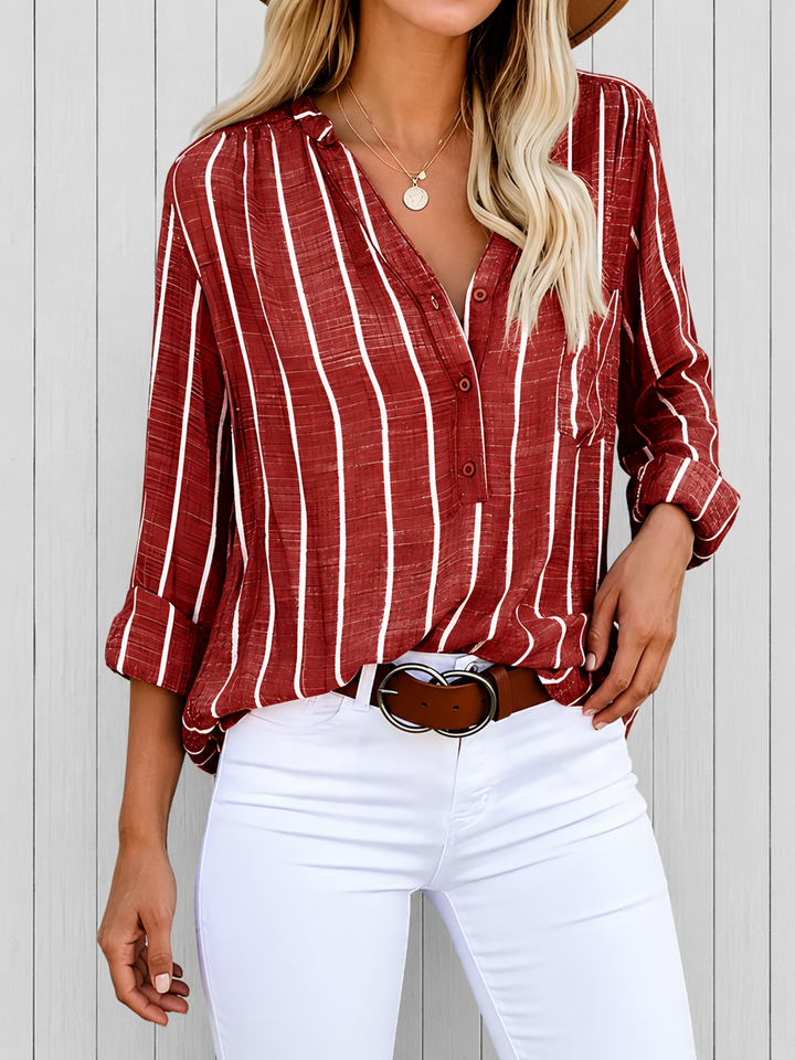 Lilac | Stilren randig blus