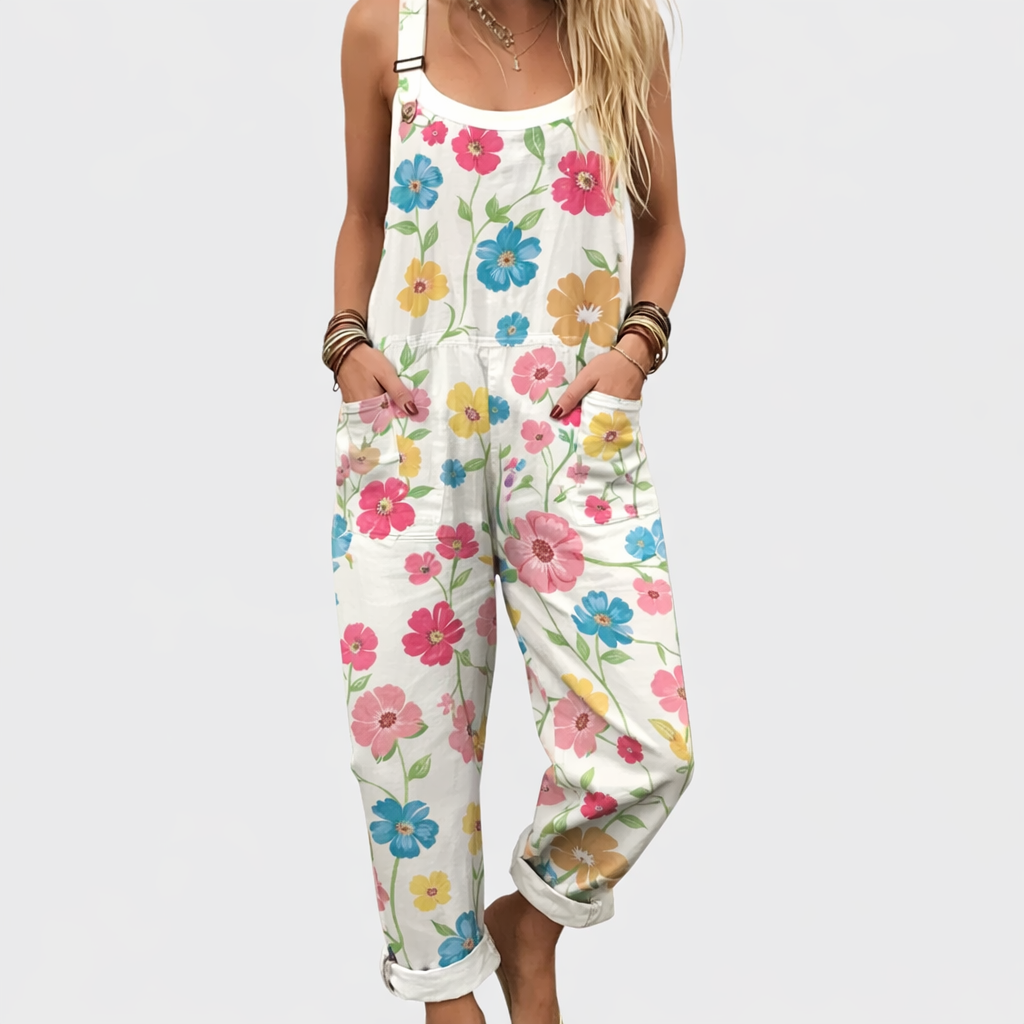 Mia | Avslappnad Tryckt Jumpsuit