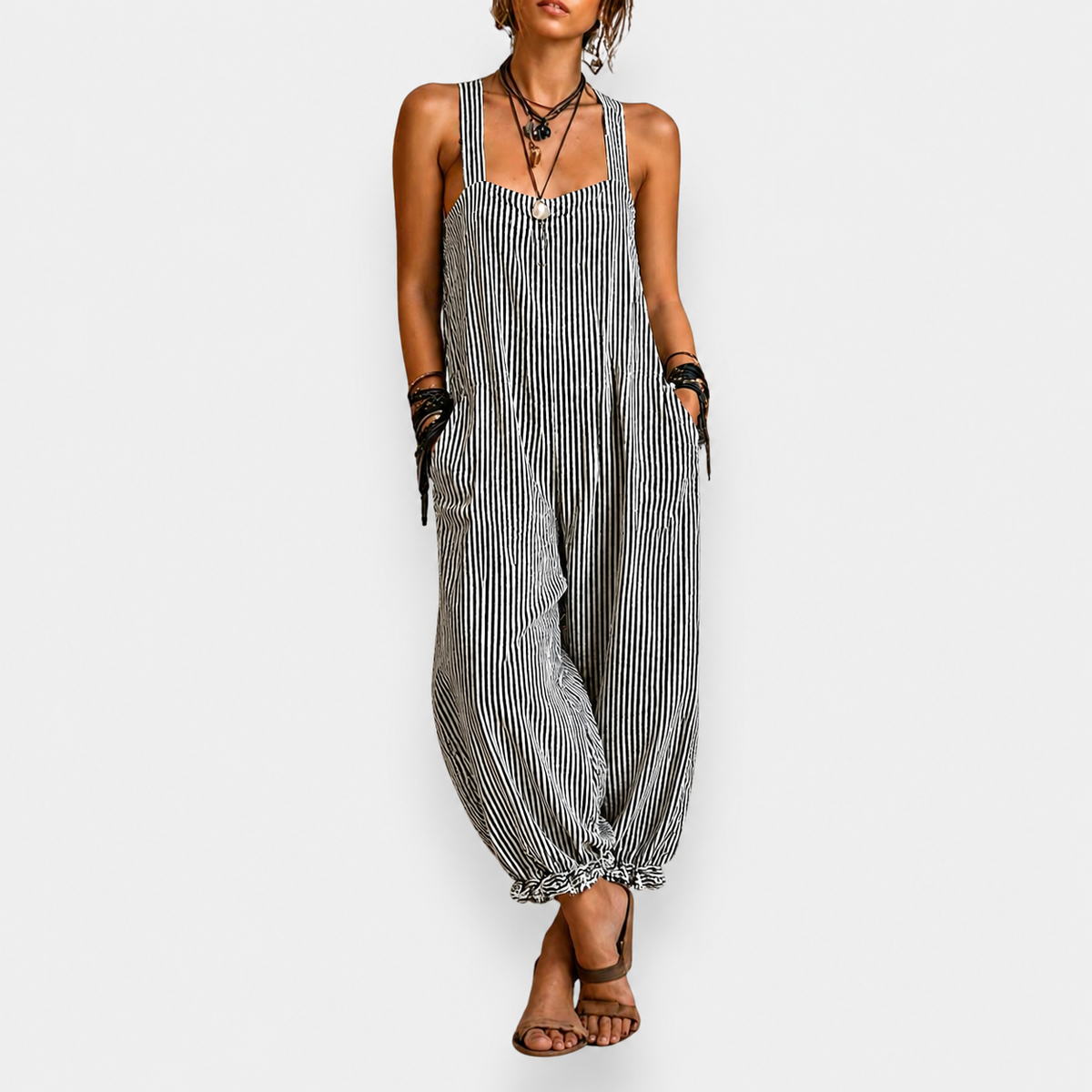 Elena | Bohemisk Randig Jumpsuit