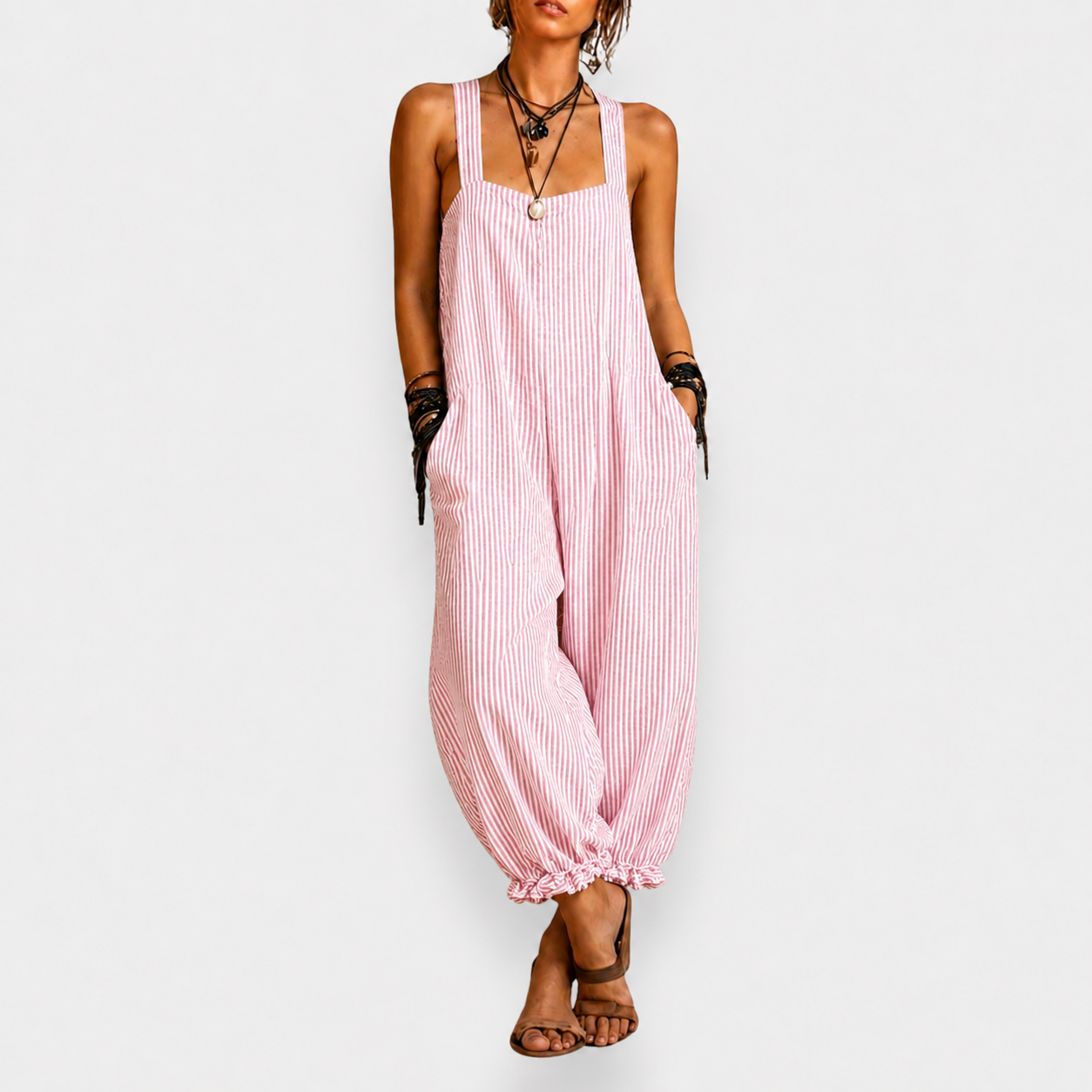 Elena | Bohemisk Randig Jumpsuit