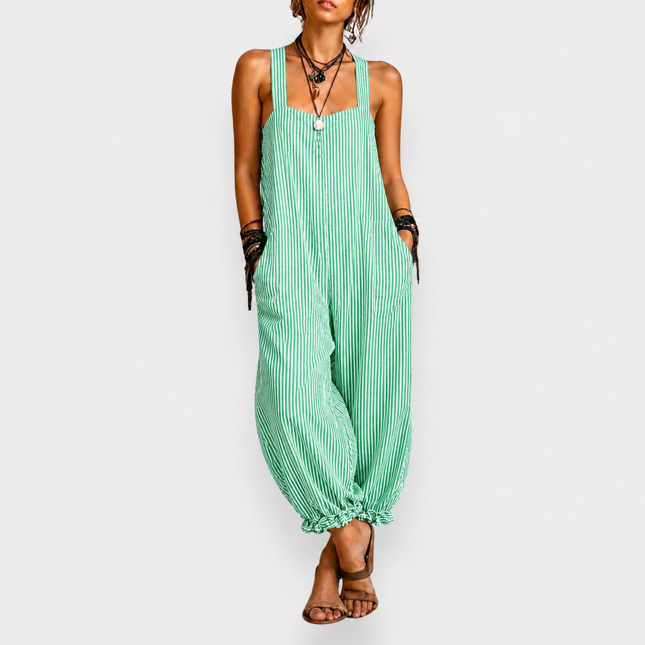 Elena | Bohemisk Randig Jumpsuit