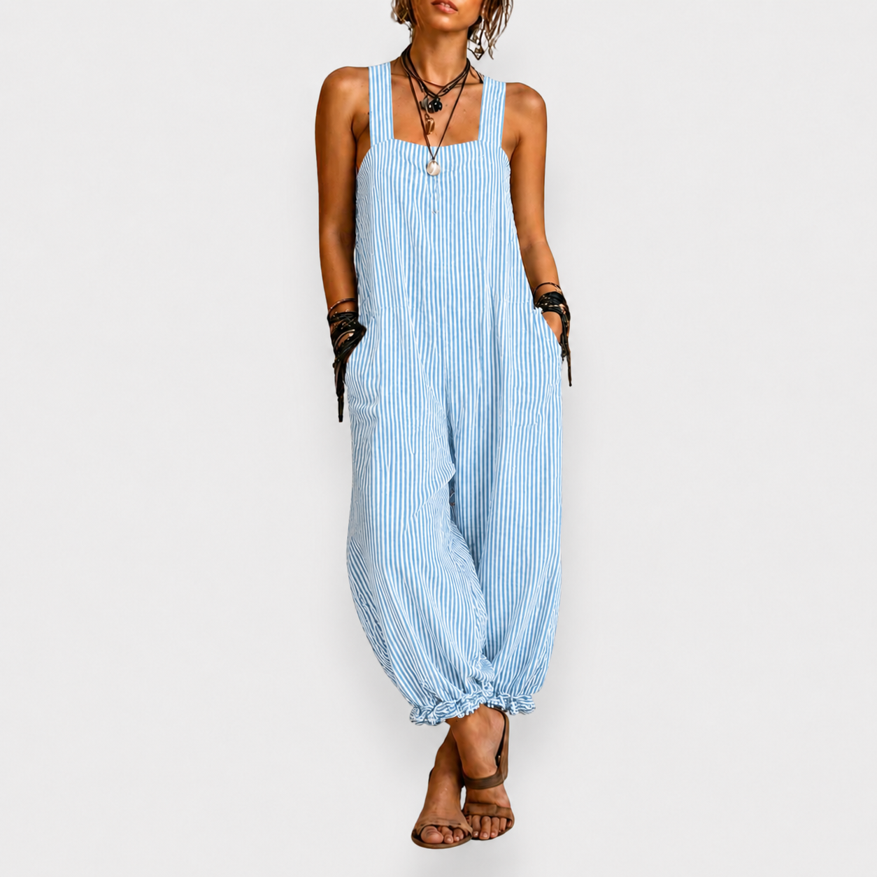Elena | Bohemisk Randig Jumpsuit