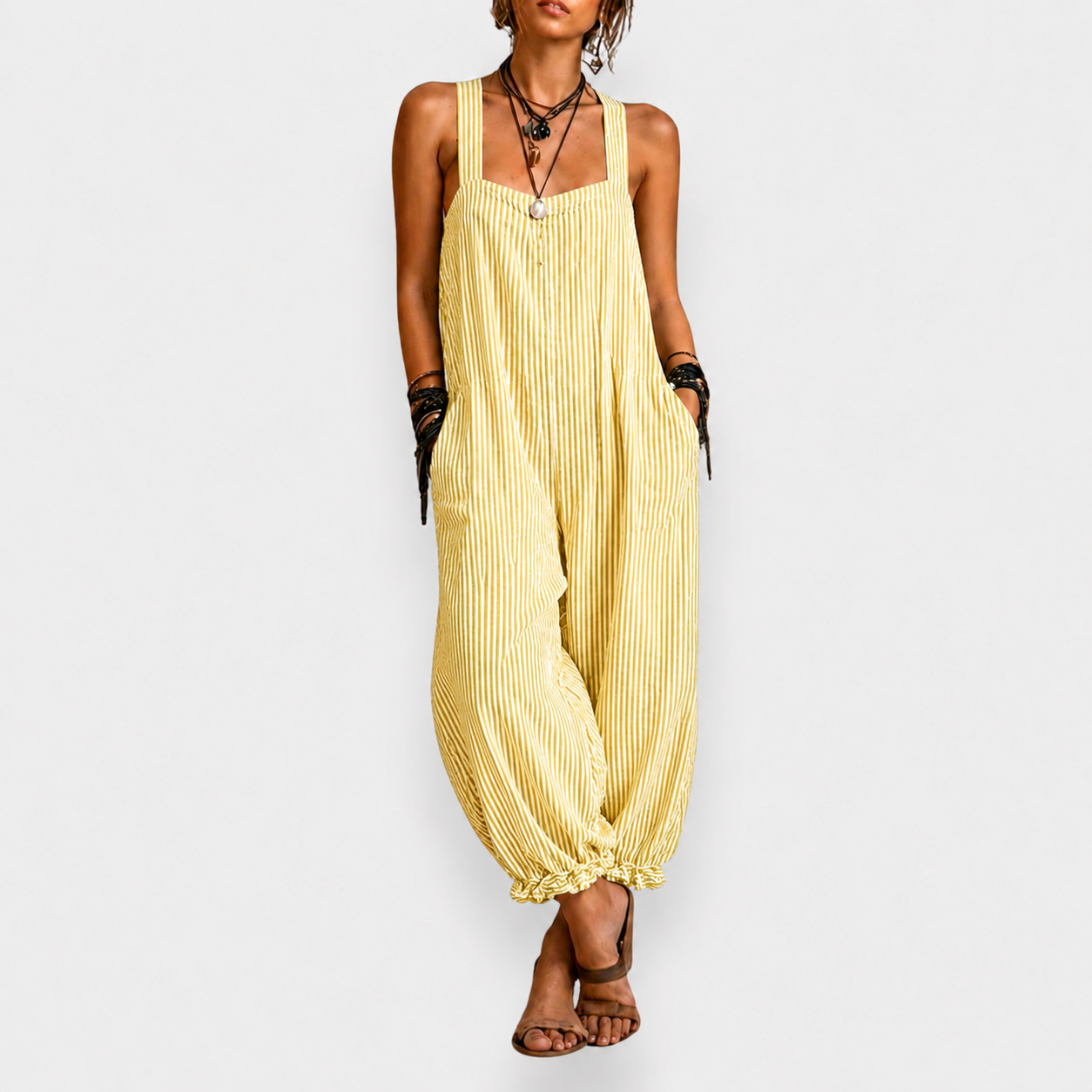 Elena | Bohemisk Randig Jumpsuit