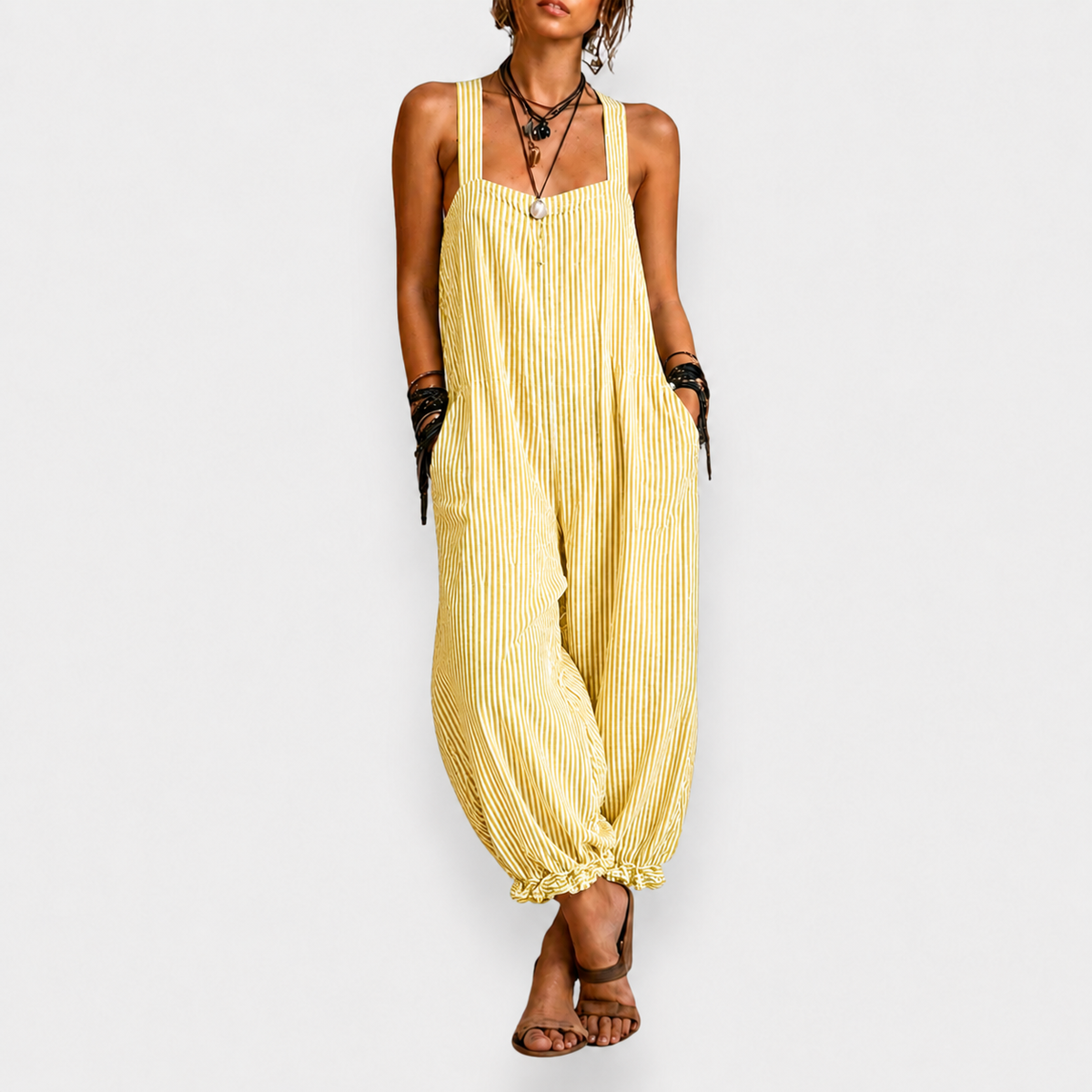 Elena | Bohemisk Randig Jumpsuit