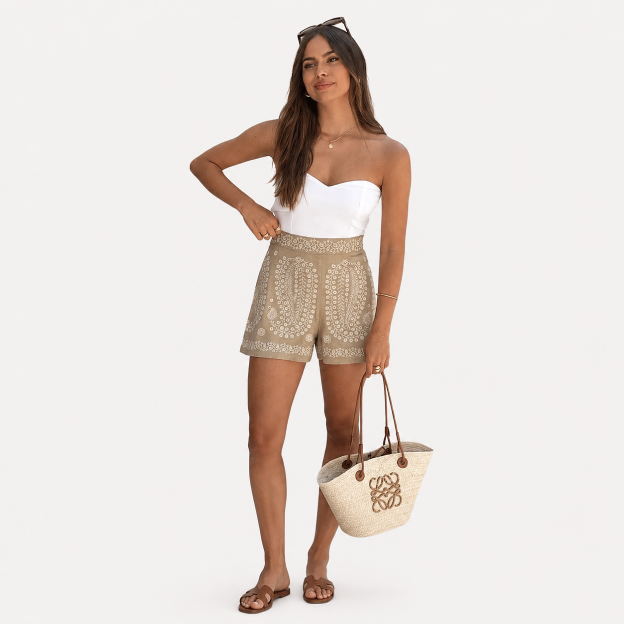 Maaike | Bohemiska virkade shorts