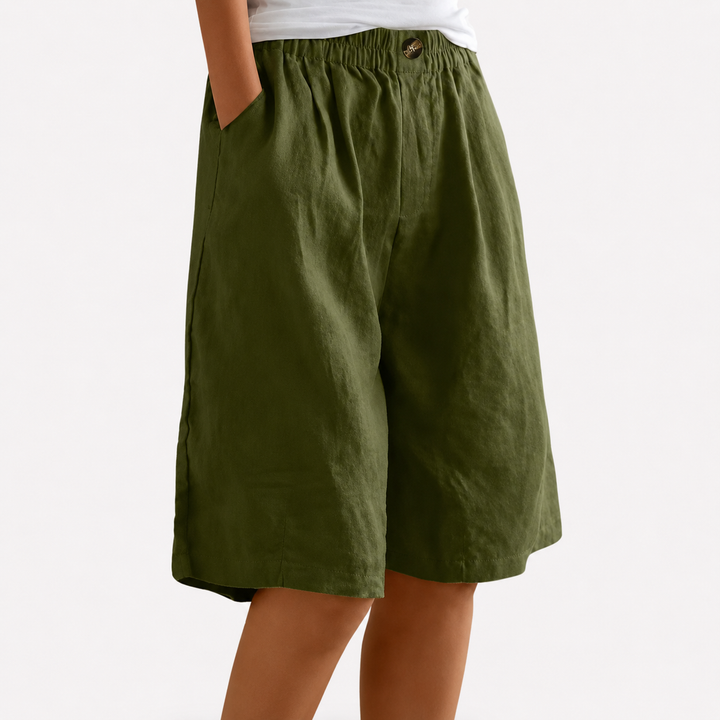 Femke | Avslappnade linnen bermudashorts