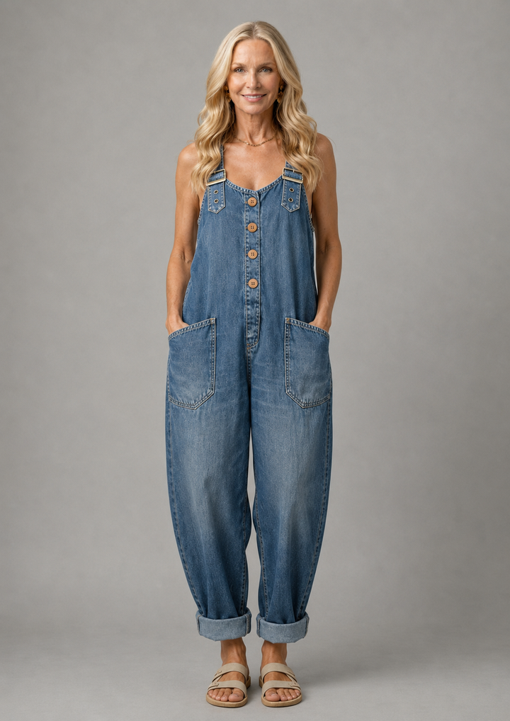 Monica | Bekväm Denimjumpsuit