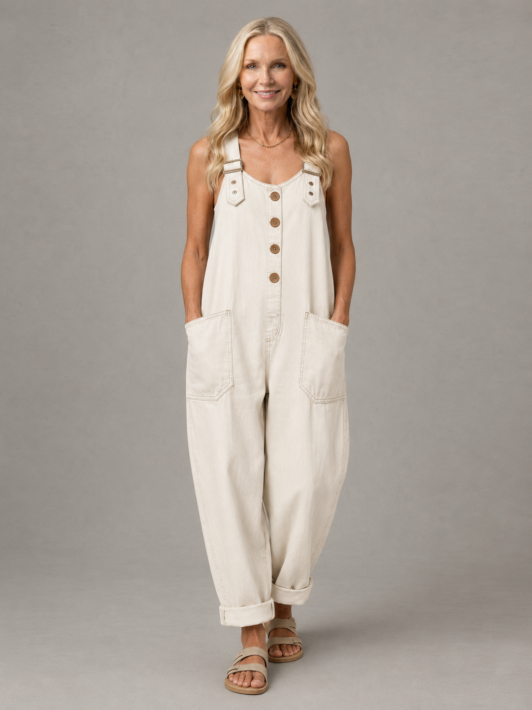 Monica | Bekväm Denimjumpsuit