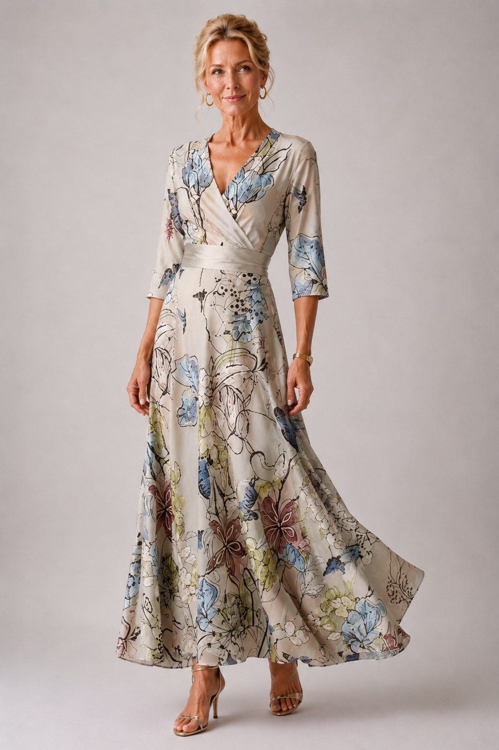 Ysa | Chic Klänning med Blommönster