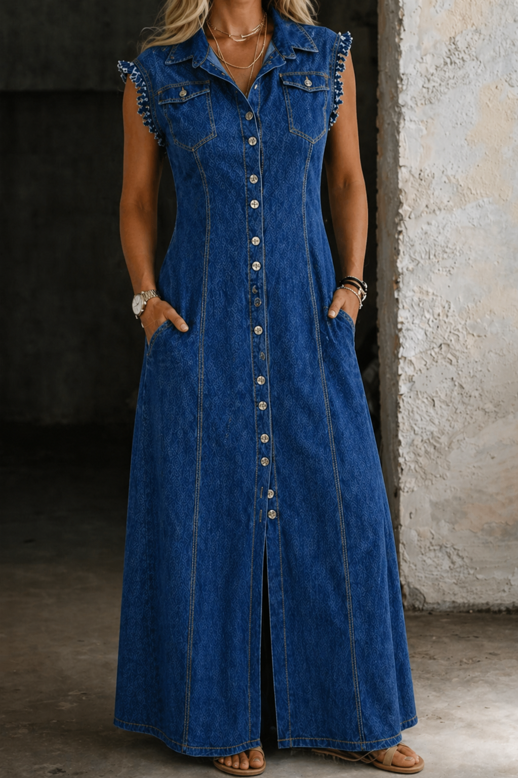 Liora | Plus Size Denimklänning