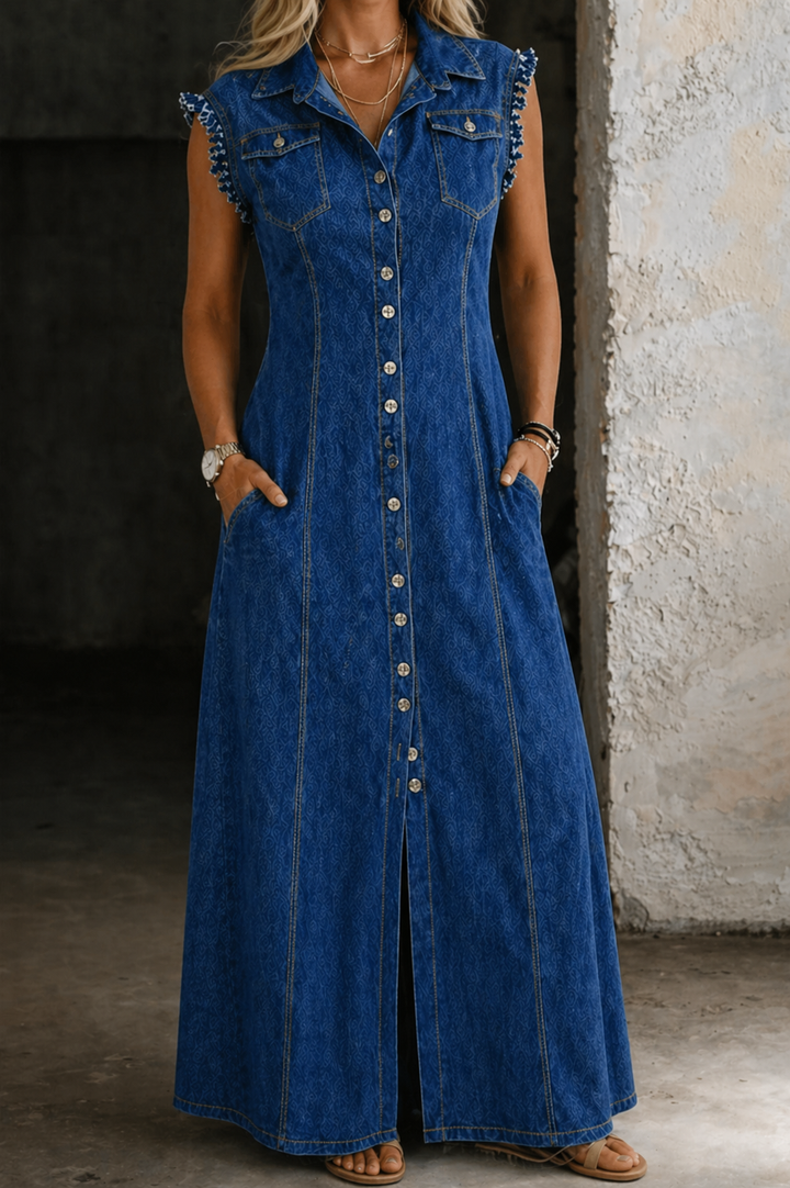 Liora | Plus Size Denimklänning