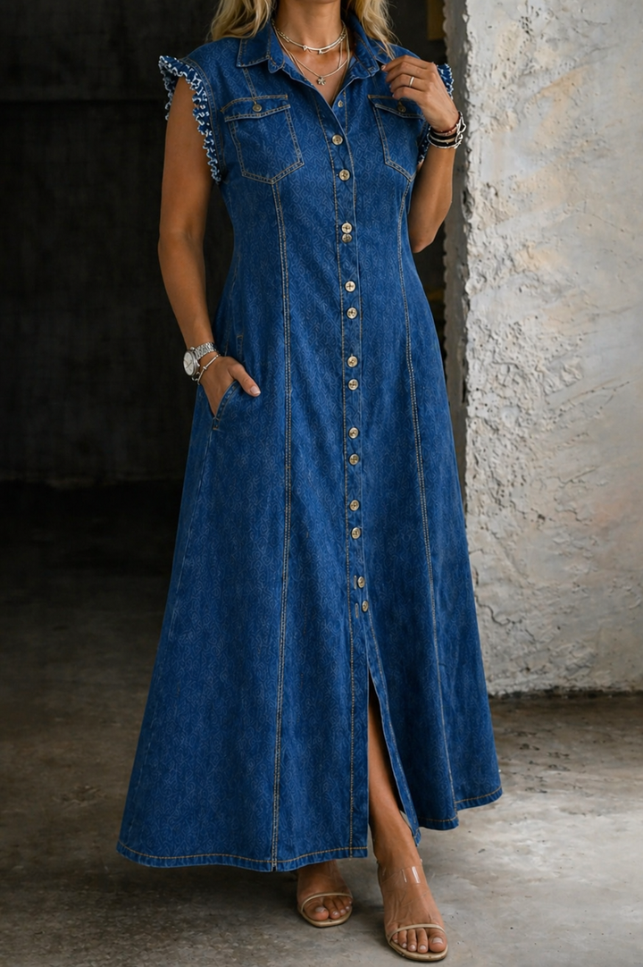 Liora | Plus Size Denimklänning