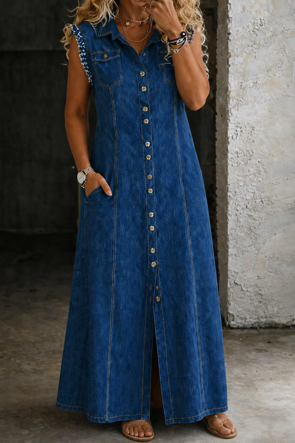 Liora | Plus Size Denimklänning