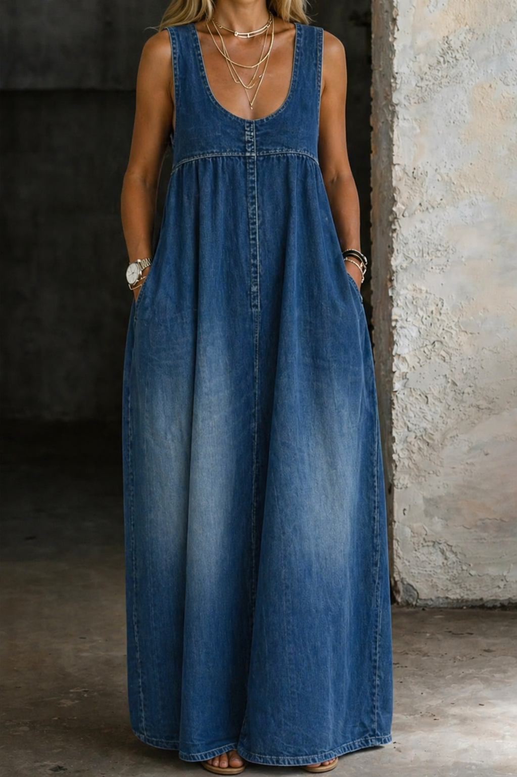 Veronica | Löst Denim Västdress
