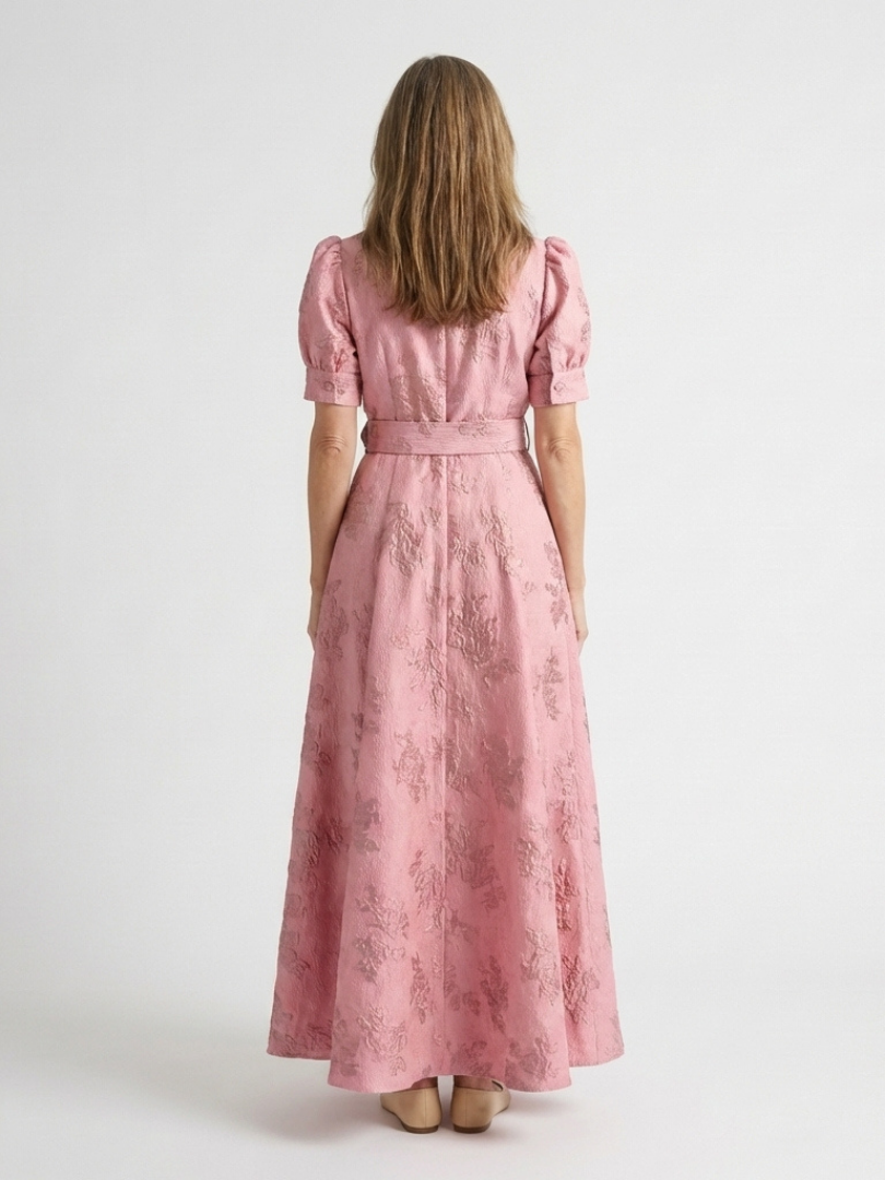 Xanthea | Maxiklänning med korta ärmar, figursydd, blommönster
