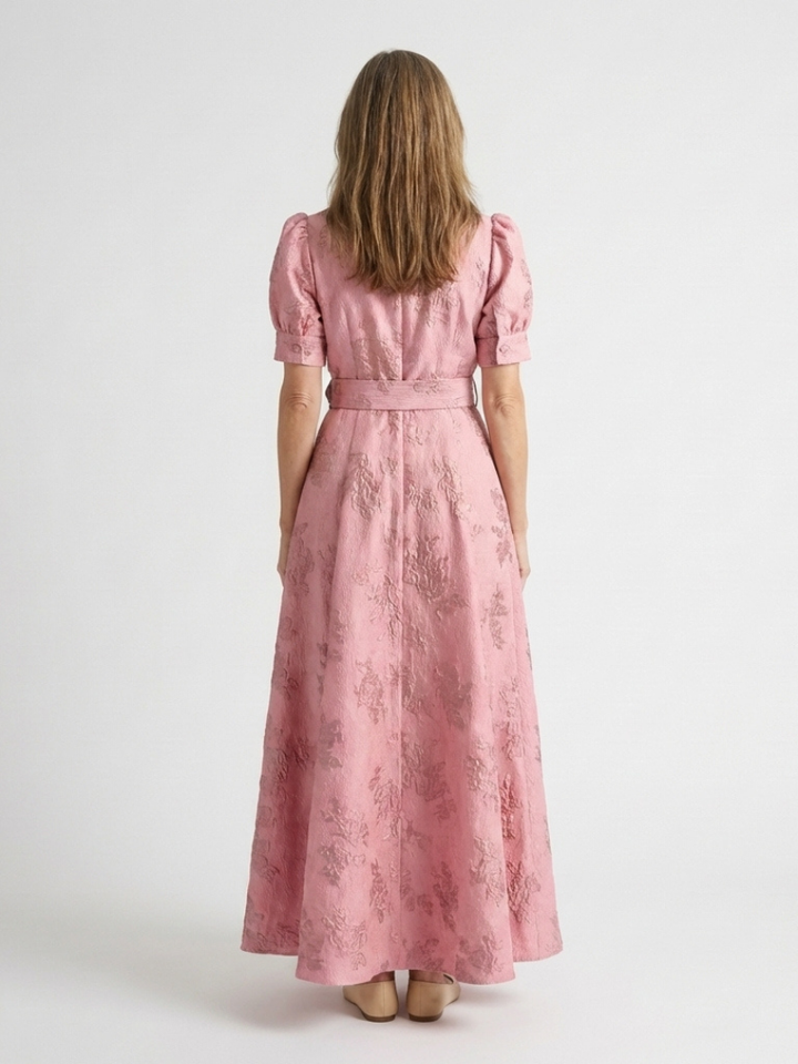 Xanthea | Maxiklänning med korta ärmar, figursydd, blommönster