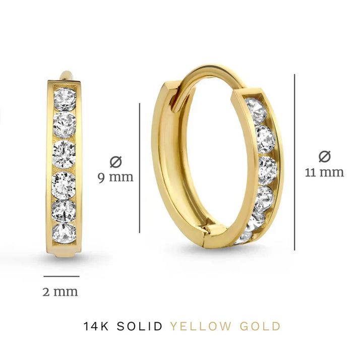 Dara Brillane Stenörhängen Set | Guld