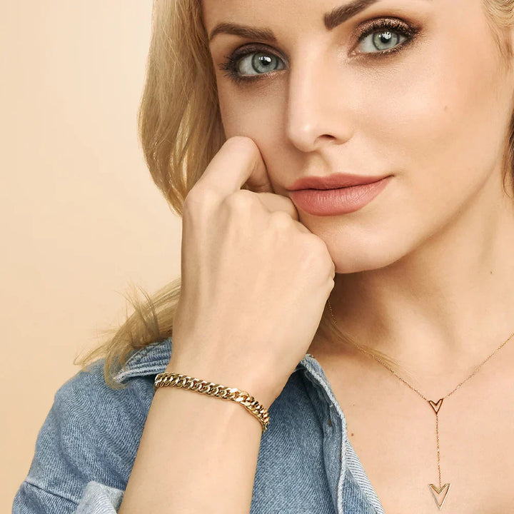 Estate Cuban Bracelet | Guld