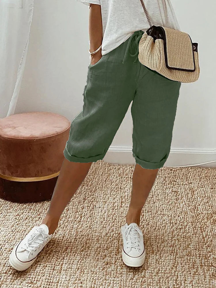 Lillemor | Bomull linné Damer Shorts