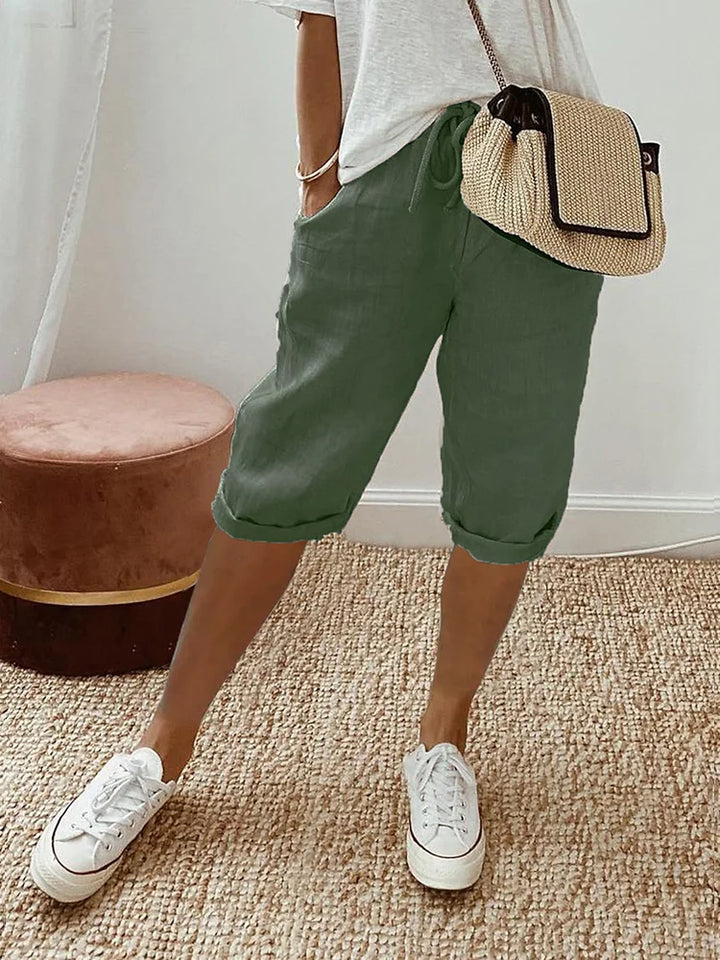 Lillemor | Bomull linné Damer Shorts