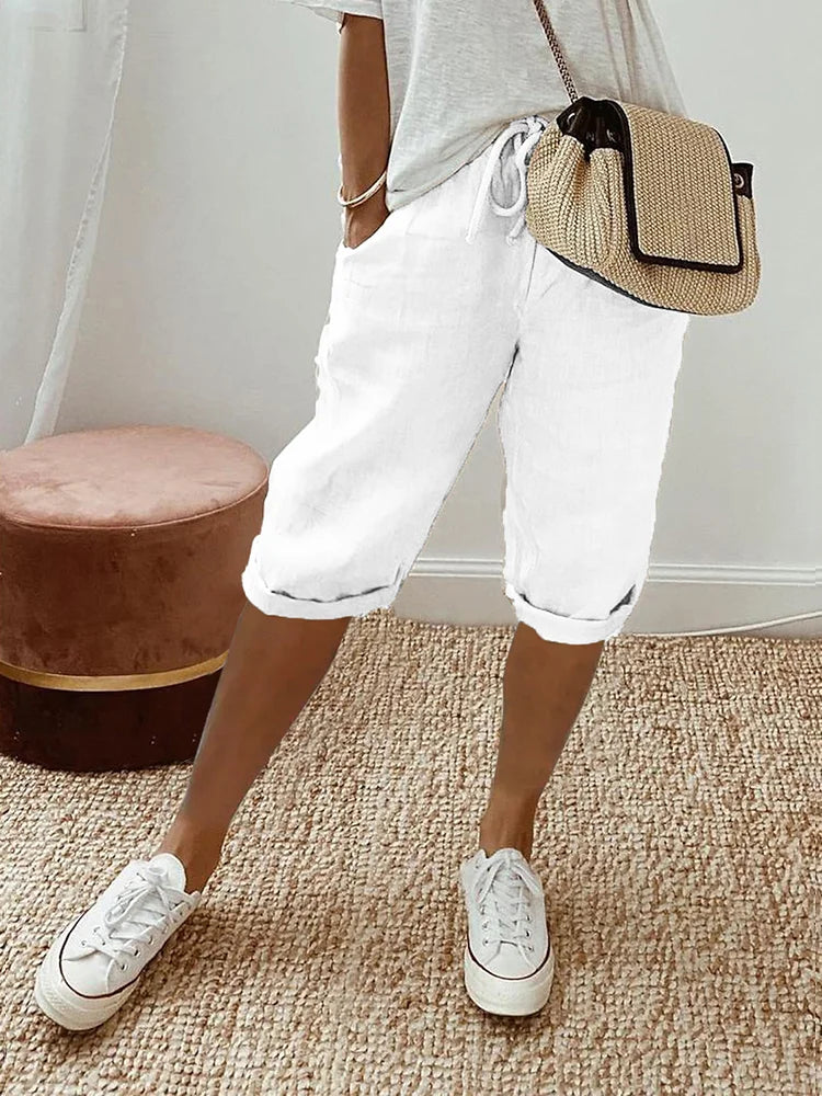 Lillemor | Bomull linné Damer Shorts