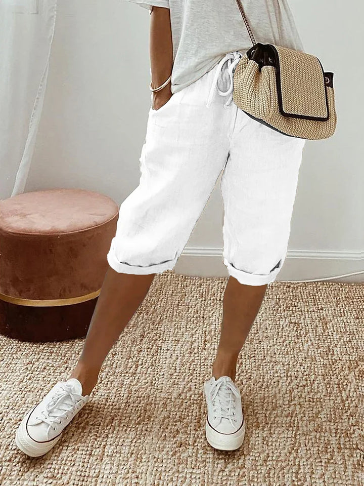Lillemor | Bomull linné Damer Shorts