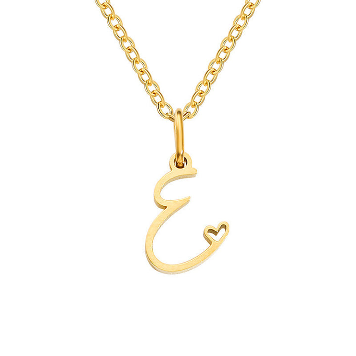 Hjärta Initial Halsband | Guld