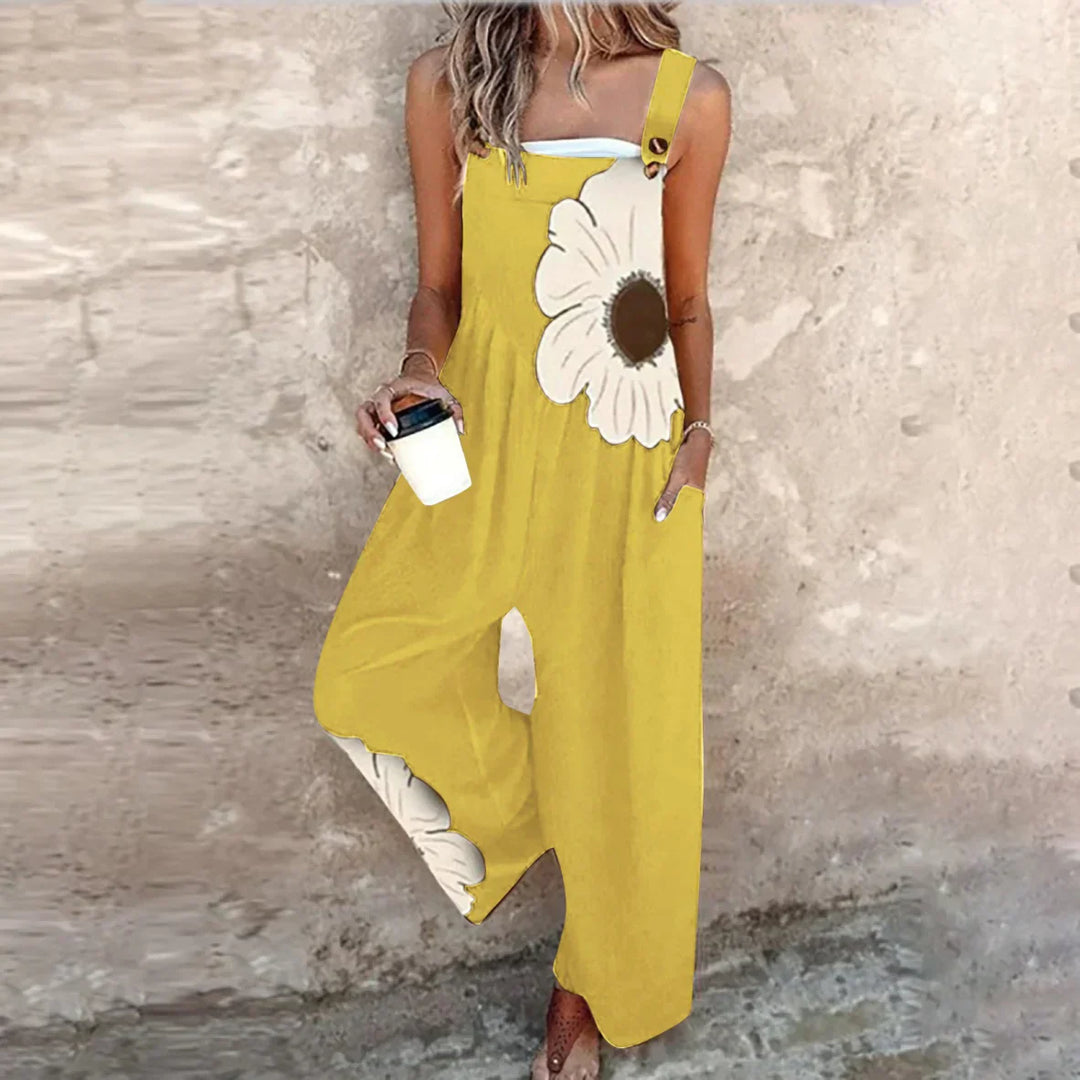 Perle | Avslappnad mönstrad jumpsuit