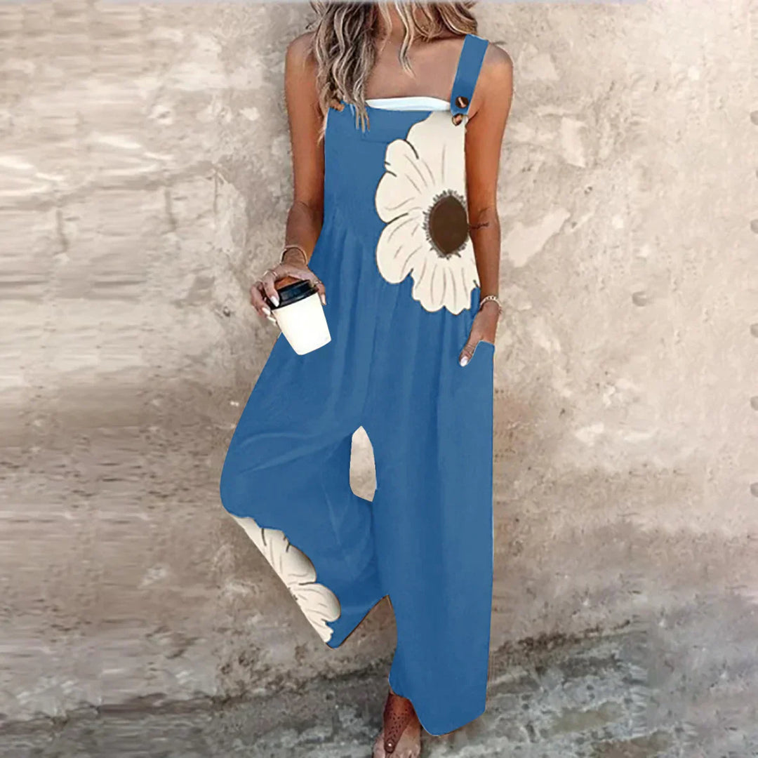 Perle | Avslappnad mönstrad jumpsuit