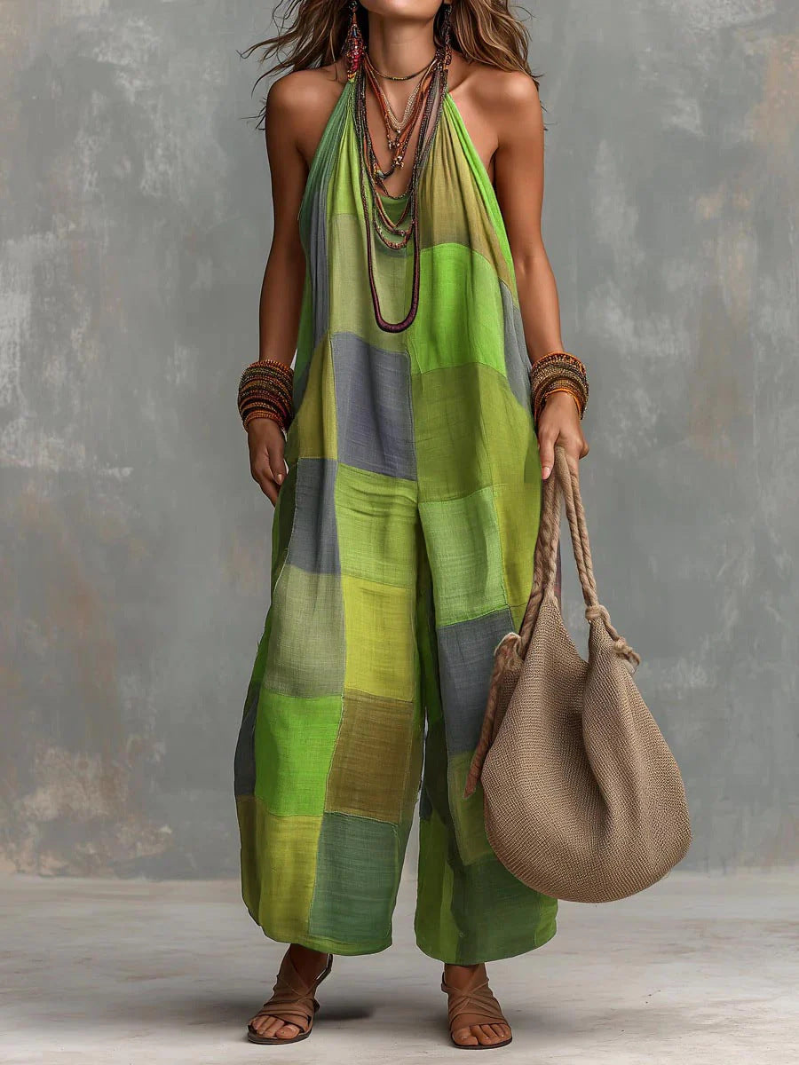 Orelia | Patchwork Bohème Overall  Fräschhet och frihet i en unik konstnärlig stil