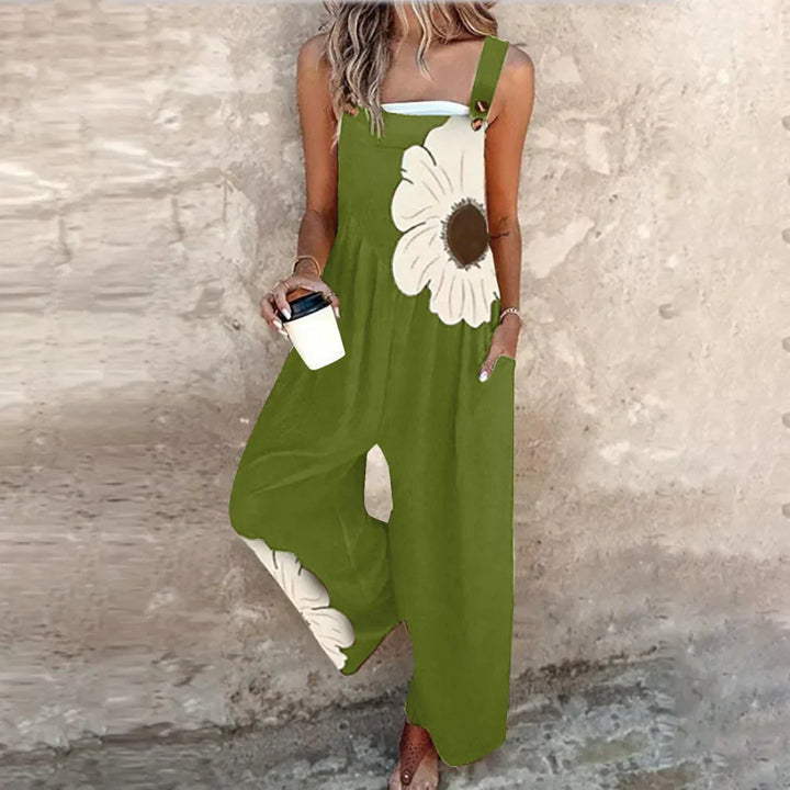 Perle | Avslappnad mönstrad jumpsuit