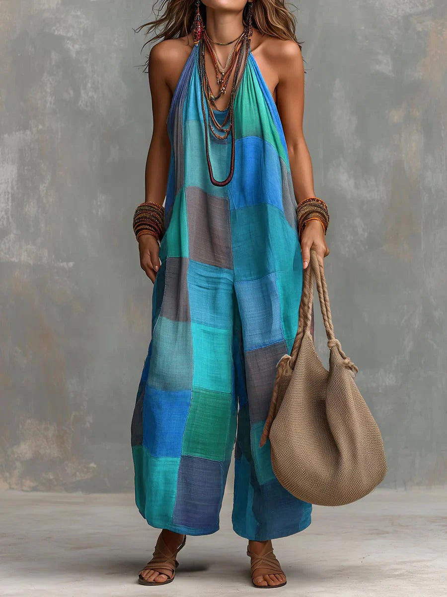 Orelia | Patchwork Bohème Overall  Fräschhet och frihet i en unik konstnärlig stil