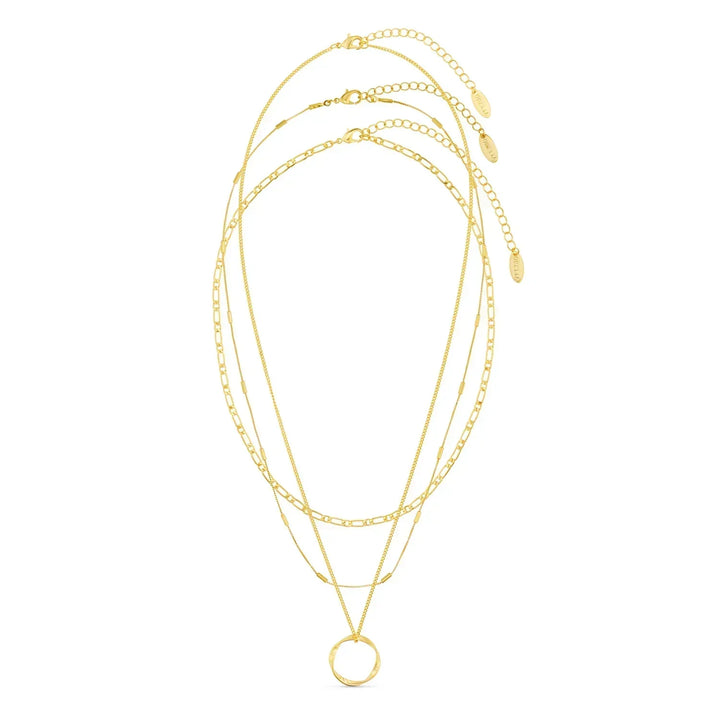 Elegant Guld Öppen Cirkel Halsband
