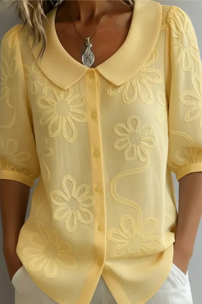 Ninni | Blus Med Blommönster