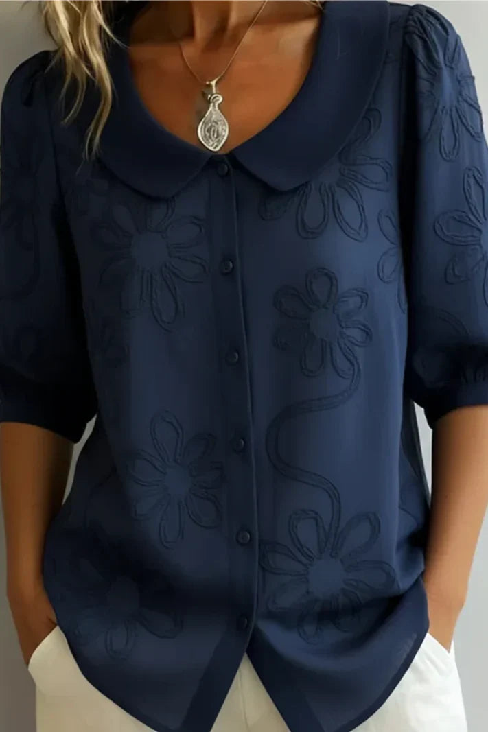 Ninni | Blus Med Blommönster