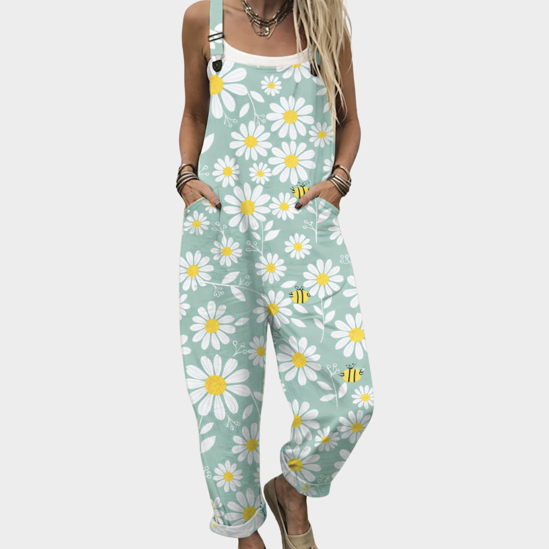 Heather | Avslappnad Tryckt Jumpsuit