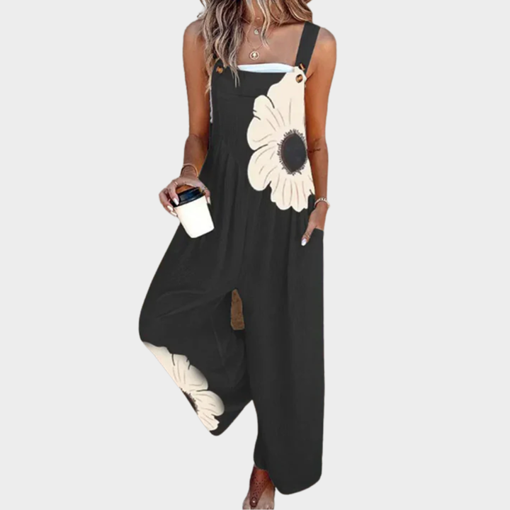 Perle | Avslappnad mönstrad jumpsuit