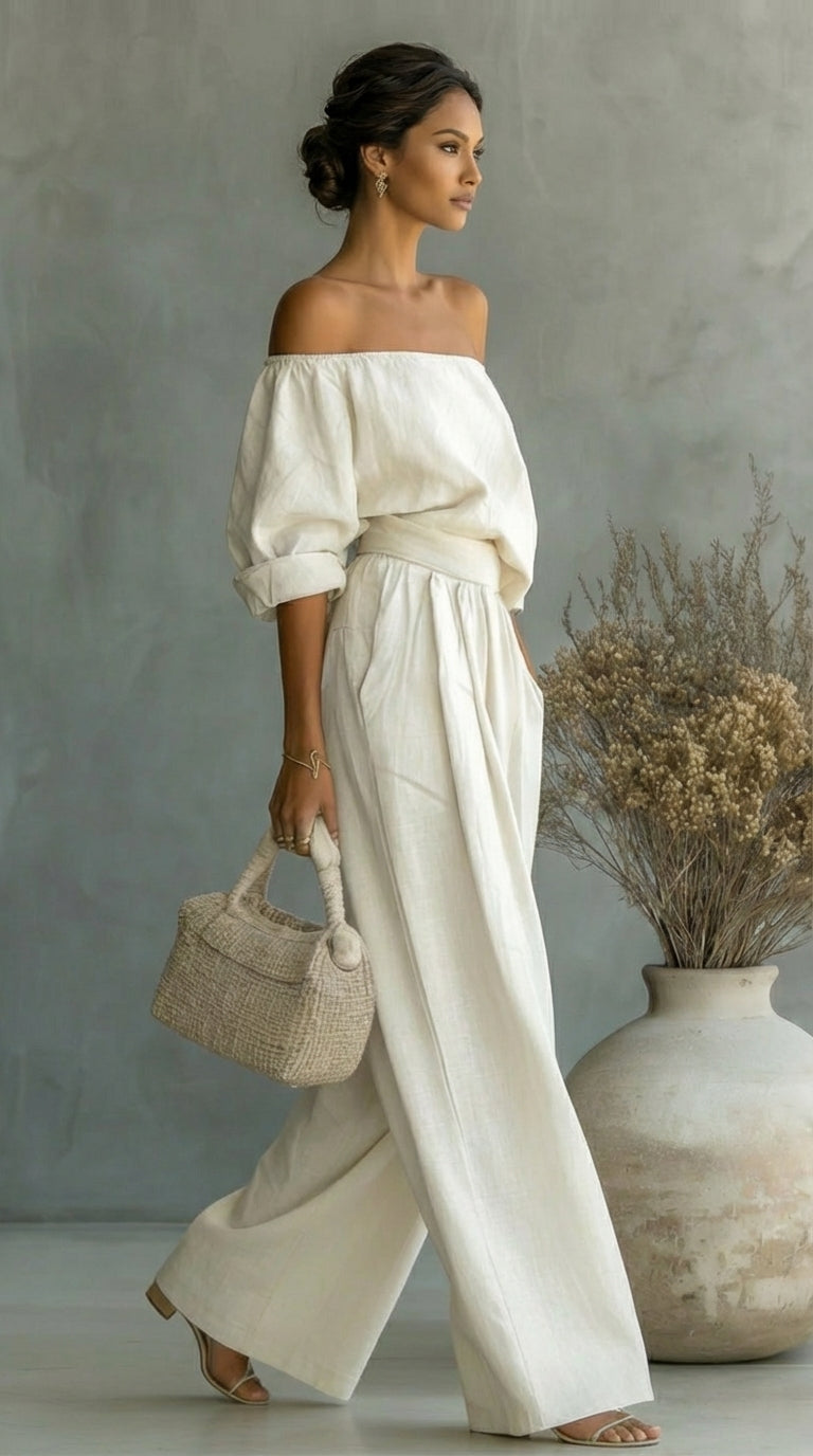 Arabella | Exklusiv linneeffekt-outfit för en stilfull sommar