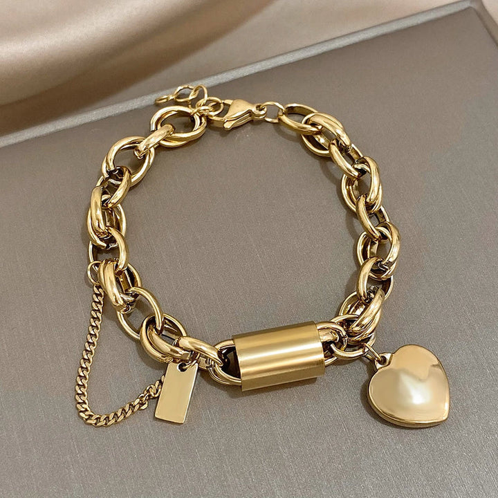 Uppmuntrande Chunky Armband | Guld