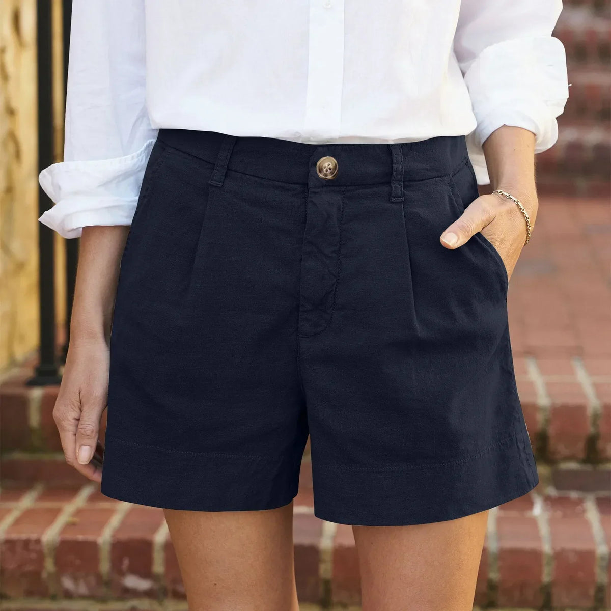 Wendy | Avslappnad bomulls sommarshorts