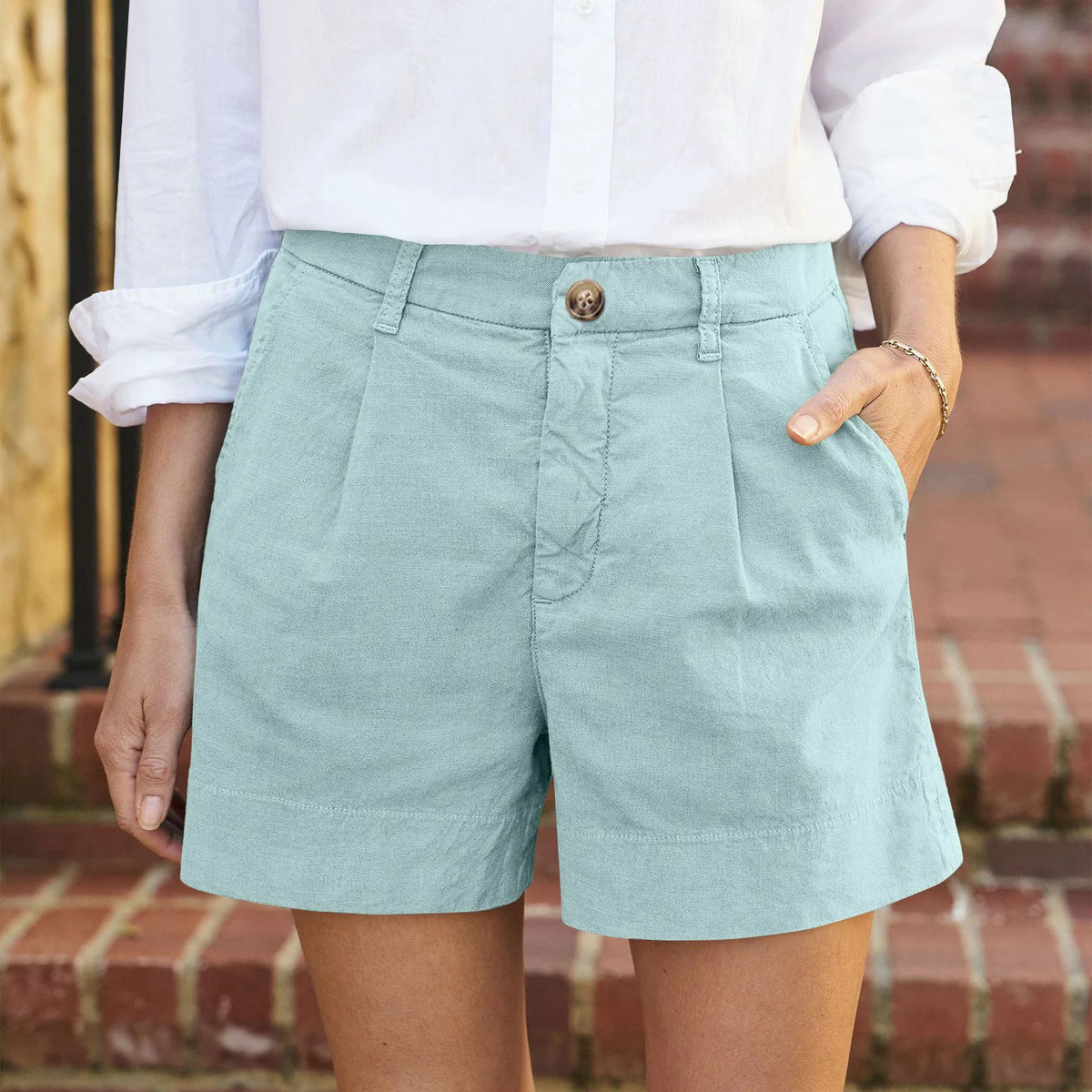 Wendy | Avslappnad bomulls sommarshorts