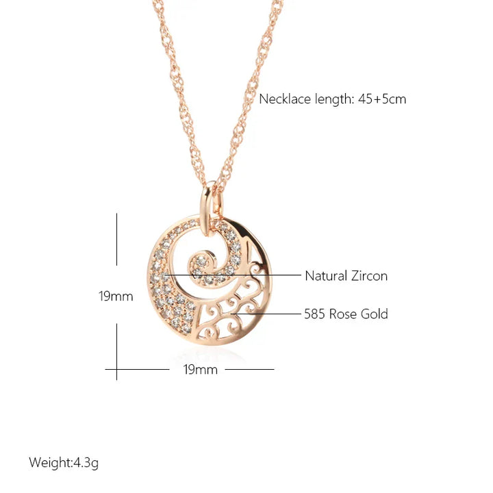 Elegant roséguld kristallblommans halsband