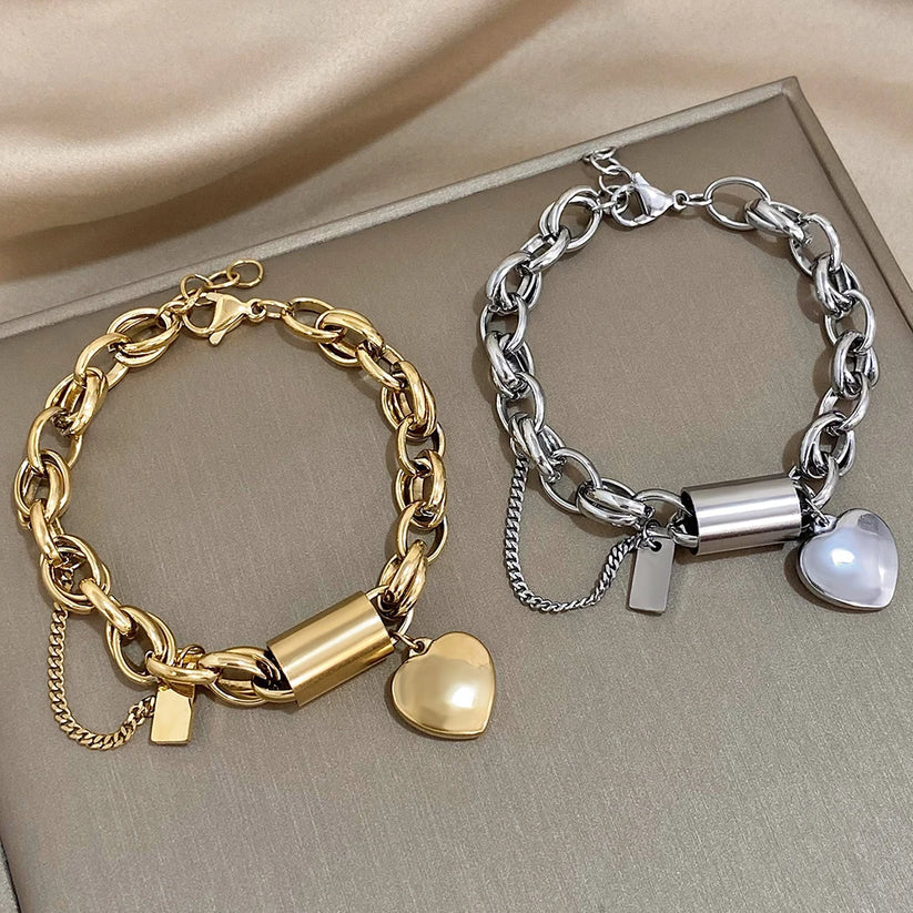 Uppmuntrande Chunky Armband | Guld