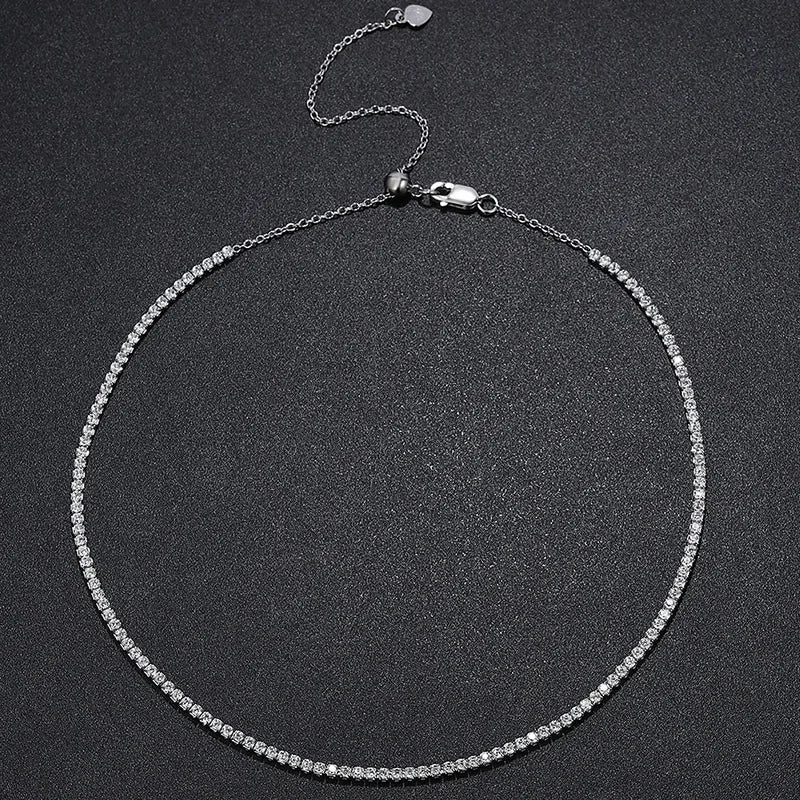 Exklusivt Moissanite Tennis Halsband i Guld