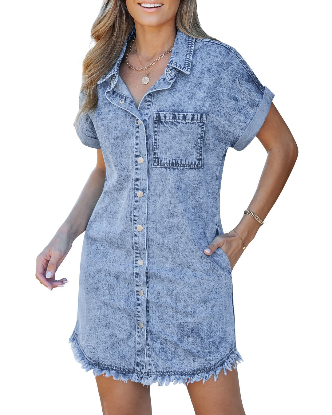 Kaelia | Denim Skjortklänning